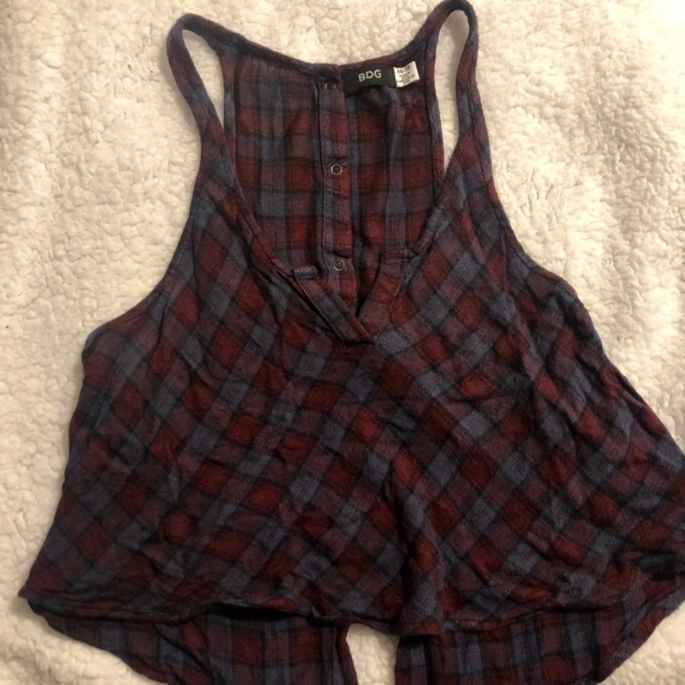 BDG Plaid Tank Top Blouse